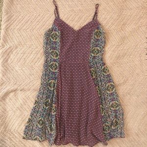 Multicolored print dress